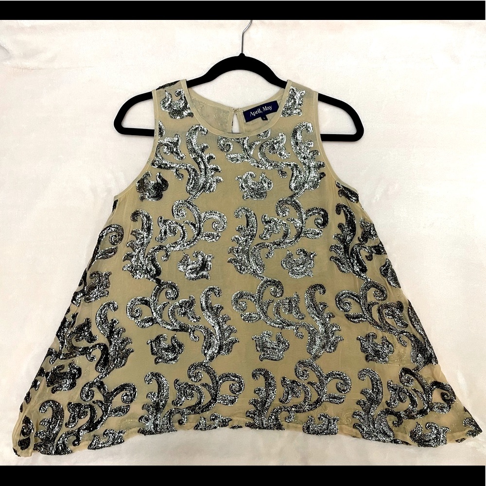 April, May embellished sleeveless top - Small - Picture 3 of 8